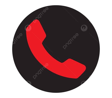 Red Phone Icon Handset Missed Button Vector Handset Missed Button