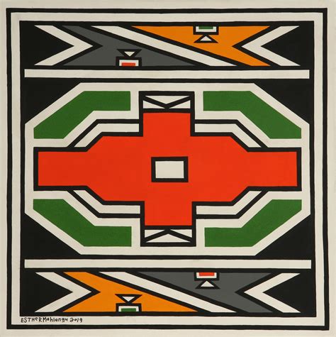 Lot Esther Mahlangu South Africa 1935 Ndebele Abstract 2019