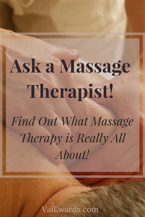 Ask A Massage Therapist What Massage Is Really All About Massage Therapist Massage Therapy