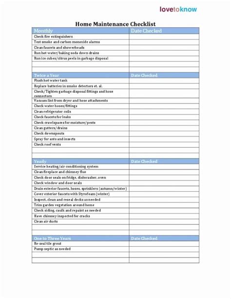 More specific landlord maintenance requirements depend on local municipal building codes or are spelled out in the lease agreement. Facility Maintenance Checklist Template Unique Building ...