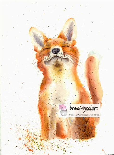 Fox Art Print Watercolor Fox Art Fox Decor Woodland Etsy