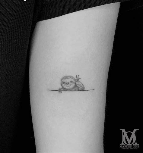 Adorable Tin Sloth Tattoo By Mantas Zorys Of Marked One Tattoo