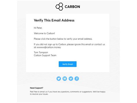 Verification Email Template Email Templates Email Template Design Page Template
