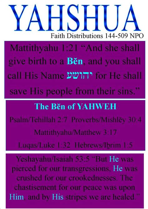 Pin On Abba Father Yahwehyhwhיהוה And His Son Yahshua יהושע Hamashiah