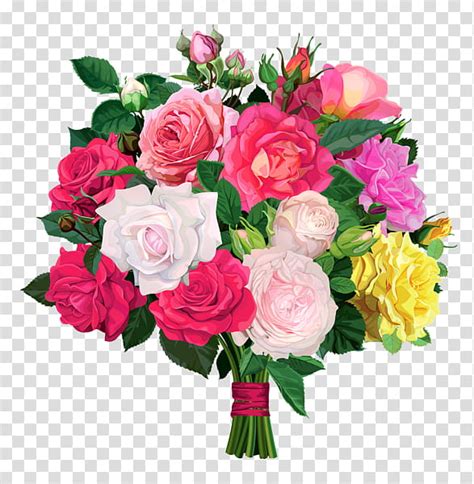 Rose Bouquet Bouquet Of Roses Cartoon Transparent Background Png