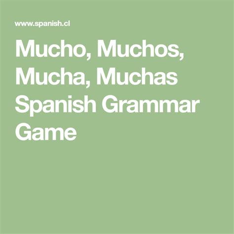 Mucho Muchos Mucha Muchas Spanish Grammar Game Incoming Call