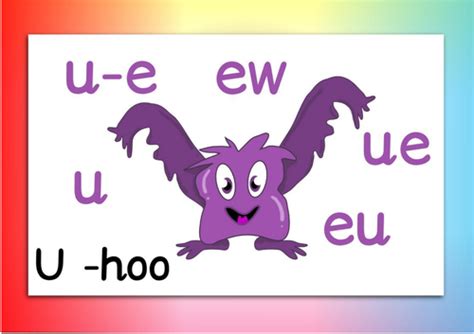 Set Of 10 Monster Phonics Grapheme Posters One For Every Long Vowel