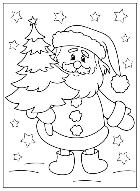 Christmas Santa Claus Coloring Page Free Printable Coloring Pages