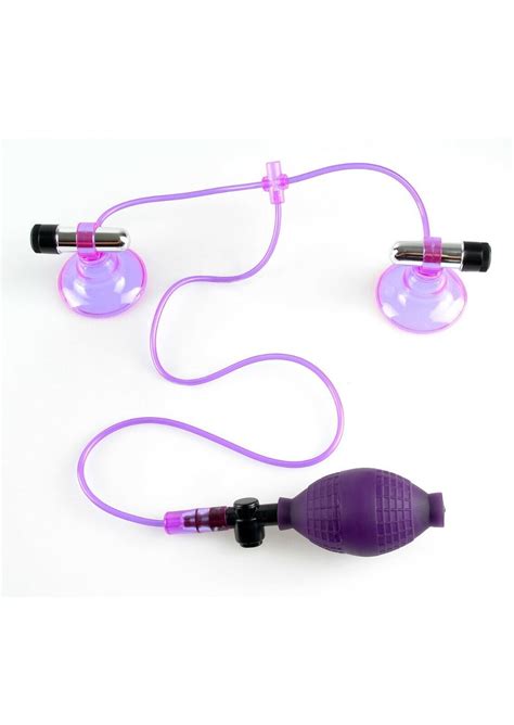 Fetish Fantasy Vibrating Nipple Pumps Purple Breast Play Sucker Vibe Vibrator Ebay