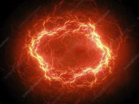 High Energy Plasma Lightning Abstract Illustration Stock Image