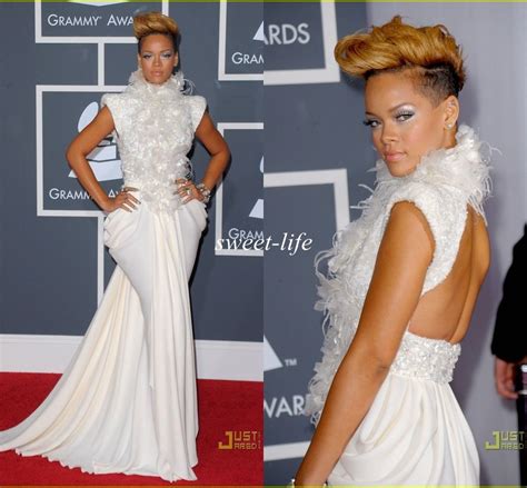 Sexy Rihanna On Grammy Red Carpet Celebrity Dresses Mermaid Backless