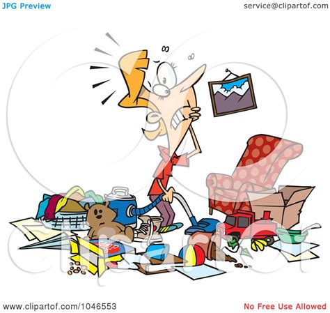 Royalty Free Rf Clip Art Illustration Of A Cartoon Woman With A Messy