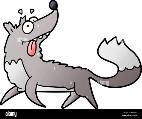 Cartoon Hungry Wolf Stock Vector Image And Art Alamy