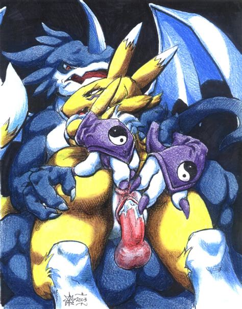 Rule 34 2003 Anthro Color Digimon Exveemon Female Fingering Fur Furry Insertion Interspecies