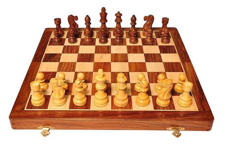 Indian Handmade Wooden Box Chess Board Non Magnetic Board and | Etsy