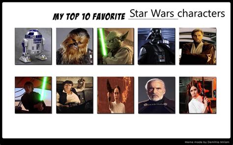 My Top 10 Star Wars Characters By Mariosonicfan16 On Deviantart