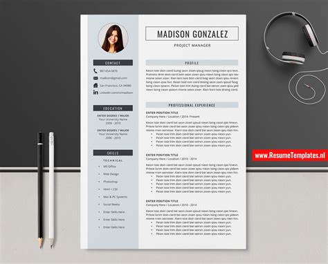 This simple cv template in word gives suggestions for what to include about yourself in every category, from skills to education to experience and more. Simple CV Template / Resume Template for Microsoft Word ...
