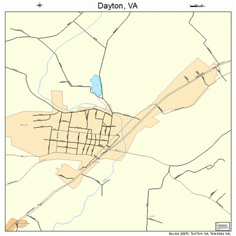 Dayton Virginia Street Map 5121648