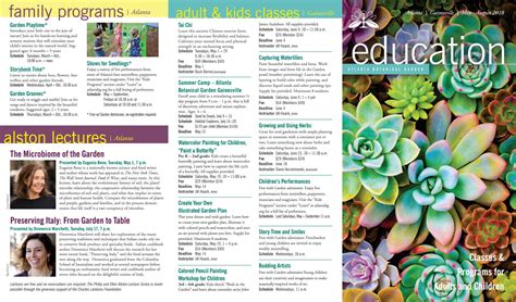 Education Brochure May August 2018 By Atlanta Botanical Garden Issuu