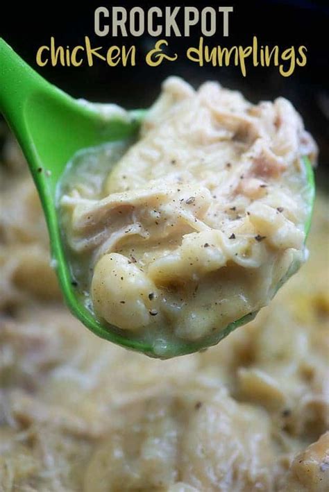I hated my old crock pot, it burnt everything and my food had a weird taste. EASY Crockpot Chicken and Dumplings from bunsinmyoven.com | Recipe in 2020 | Chicken crockpot ...