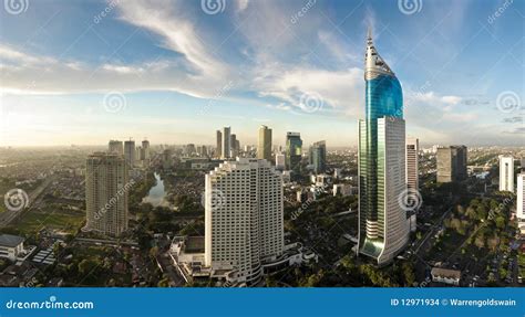 Jakarta Panoramic Cityscape Stock Photo Image Of Sudirman Panorama