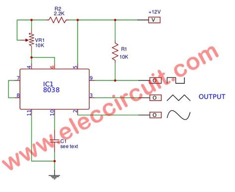 Mini Function Generator Circuit Using Icl8038 Eleccircuit