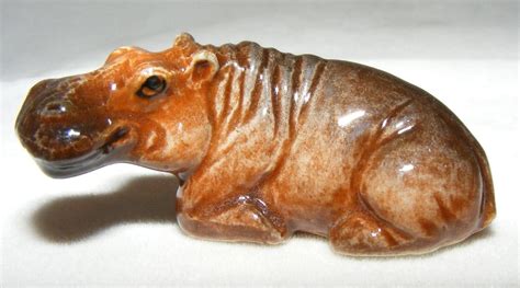 Northern Rose Miniature Porcelain Animal Figure Hippo Baby R114 Ebay