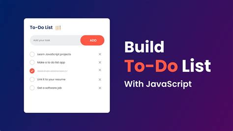How To Build Todo List App Using Html Css And Javascript Make To Do