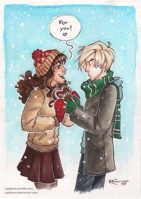 Manips, blends, and artwork featuring the pairing of draco malfoy/hermione granger. Dramione Valentine | Harry potter fan art, Harry potter ...