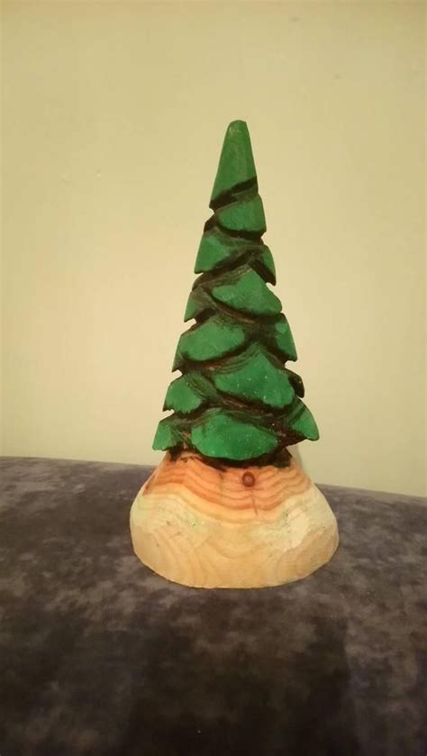 Chainsaw Carved Christmas Tree Etsy Wood Christmas Decorations