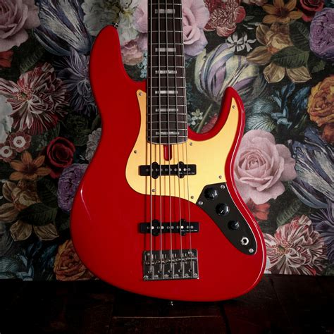 Sire Marcus Miller V5 24 Fret 5 String Bass Guitar In Dakota Red