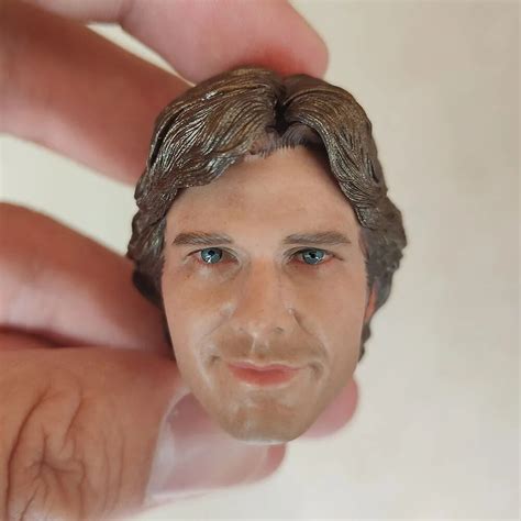 For Collection Han Solo Head Carving Smiling Harrison Ford Head