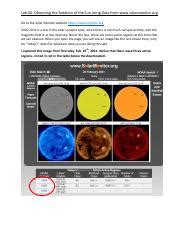 Lab Tracking The Sun With Solarmonitor Pdf Lab Observing The Rotation Of The Sun Using