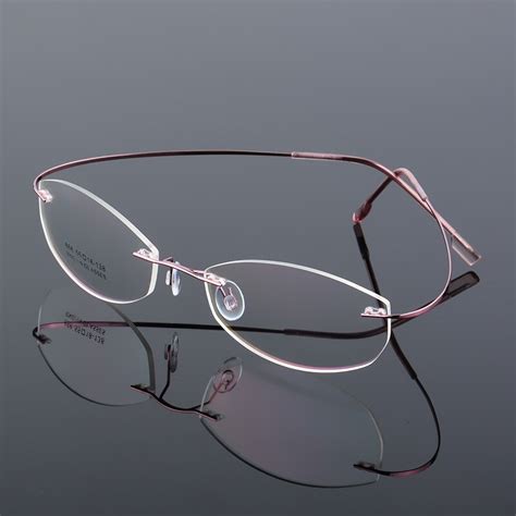 screwless mens titanium alloy rimless glasses frames ultra light myopia optical frame