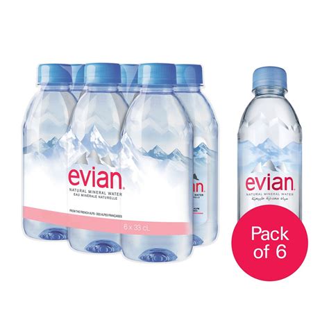 Evian Natural Mineral Water 330ml X 6 Pieces Online At Best Price