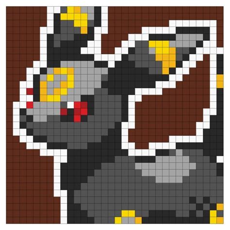 Umbreon Pokemon Pix Brix Template Pixel Art Pokemon Pixel Art