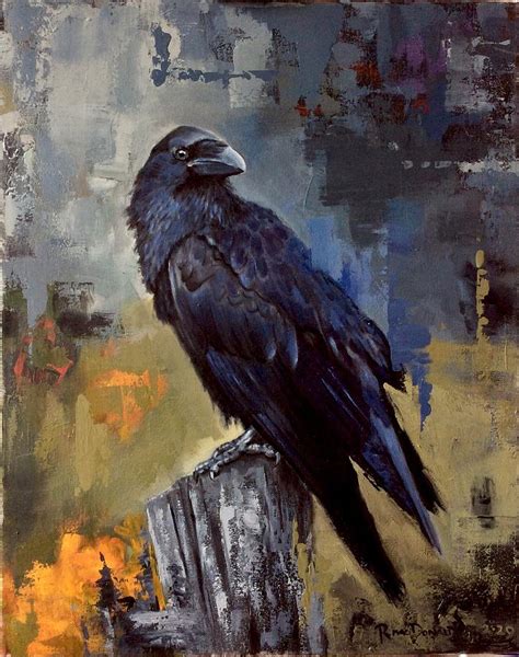Autum Raven Painting By Ralph Macdonald Pixels