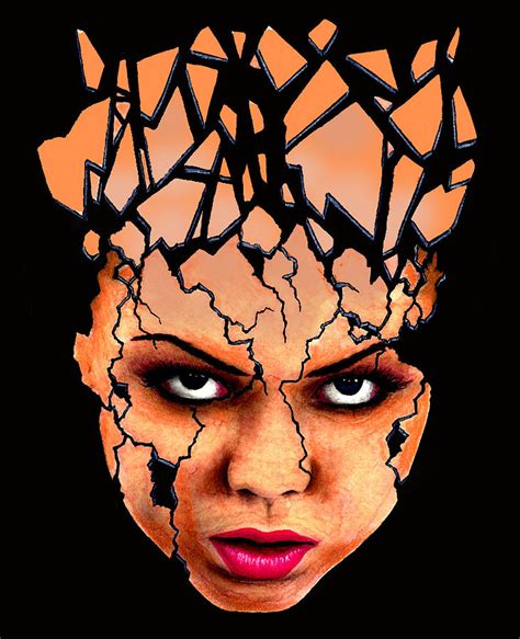 Cracked Face Drawing By David W Johnson Pixels