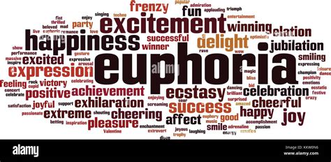 Euphoria Word Cloud Concept Vector Illustration Stock Vector Image