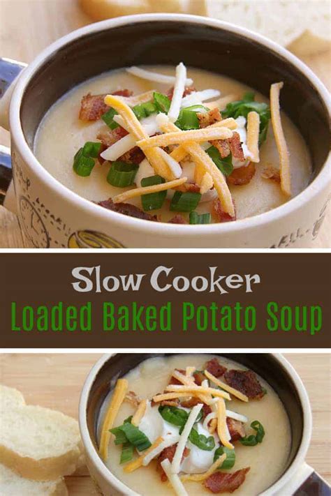 Slow Cooker Recipe Loaded Baked Potato Soup