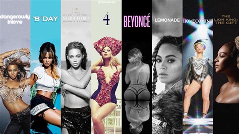 beyonce album covers in order