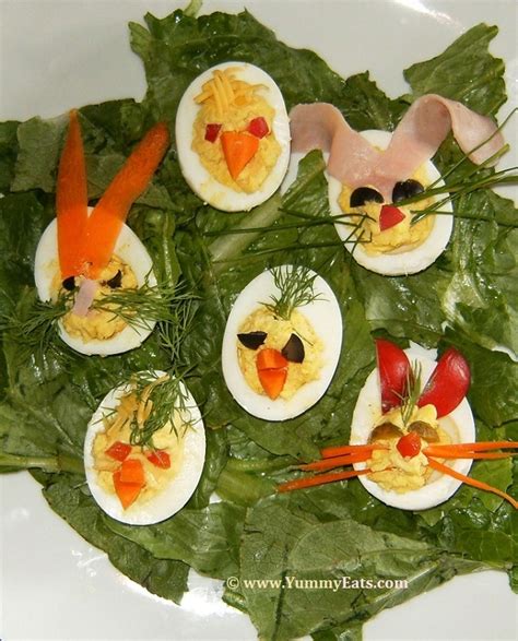 Easter Deviled Eggs Recipe Funky Bunnies Cute Chicks