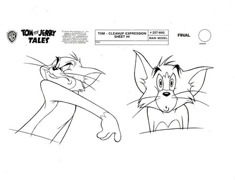 Tom And Jerry Tales Archival Copy Character Tom Model Sheet Page Wb 2005