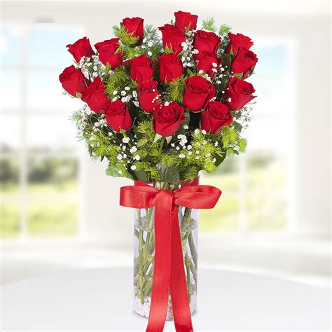 Send Flowers Turkey 19 Red Roses In Vase From 16usd