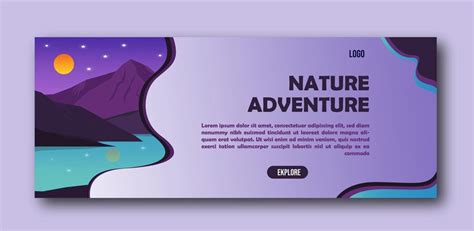 Premium Vector Nature Banner Explore Nature Adventure For Cover