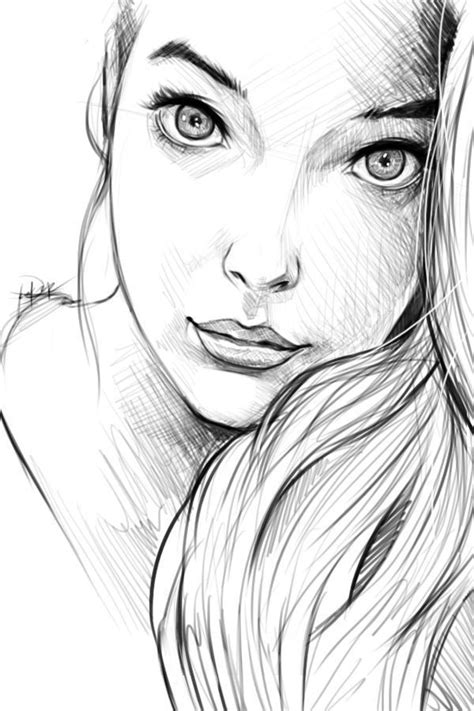The basic contents include drawing lines, painting foundation, texture and light, character sketch, animal sketch, and color pencil painting. Image result for simple human face drawing | Sketches ...