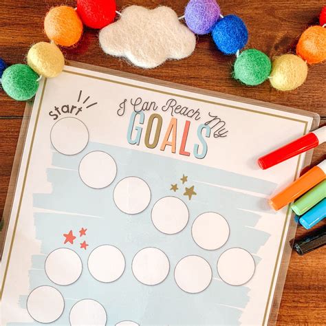 Kids Printable Goal Chart Arrows And Applesauce
