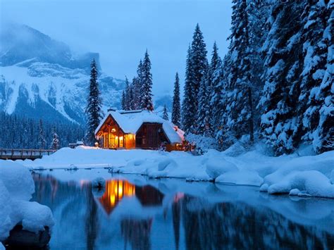 Emerald Lake Lodge In Winter Yoho National Park British Columbia Snow