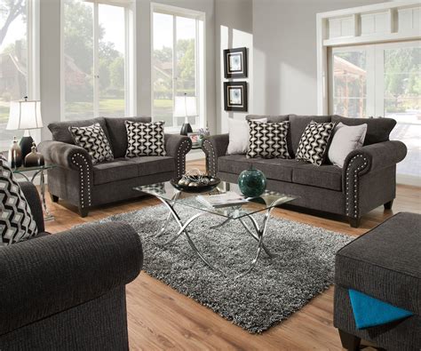 Living Room With Charcoal Sofa Decorating Ideas And Inspiration
