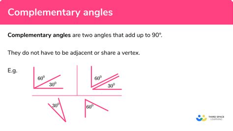 Complementary Angles Gcse Maths Steps And Examples